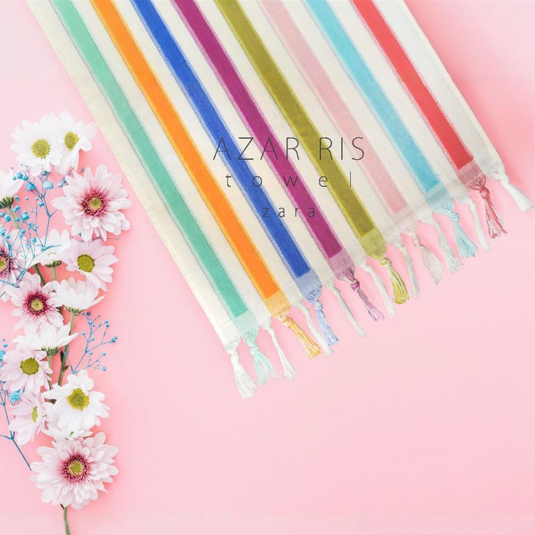 حوله دست و صورت آذرریس تبریز مدل زارا سفید 40×80