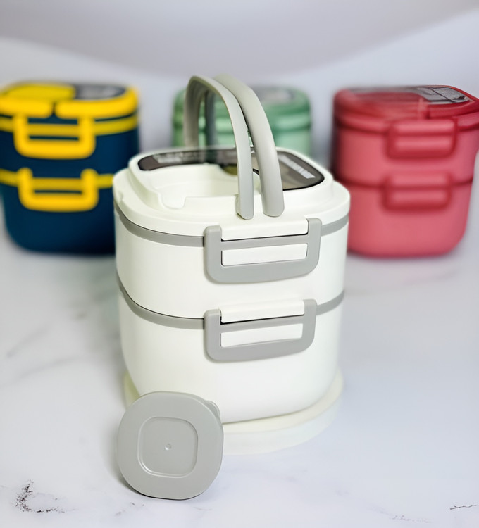 ظرف غذای دو طبقه هنمی مناسب نگهداری انواع غذا