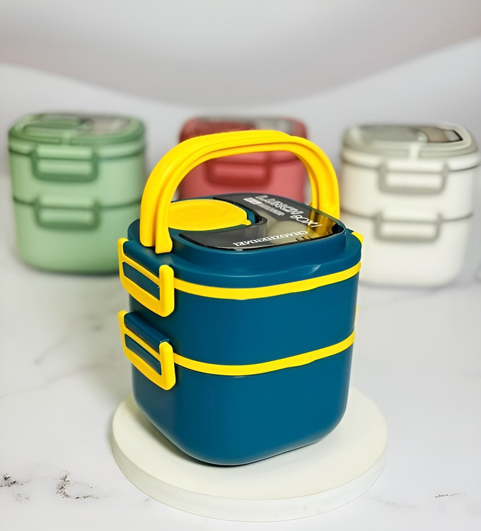 ظرف غذای دو طبقه هنمی با کیفیت بالا و بادوام