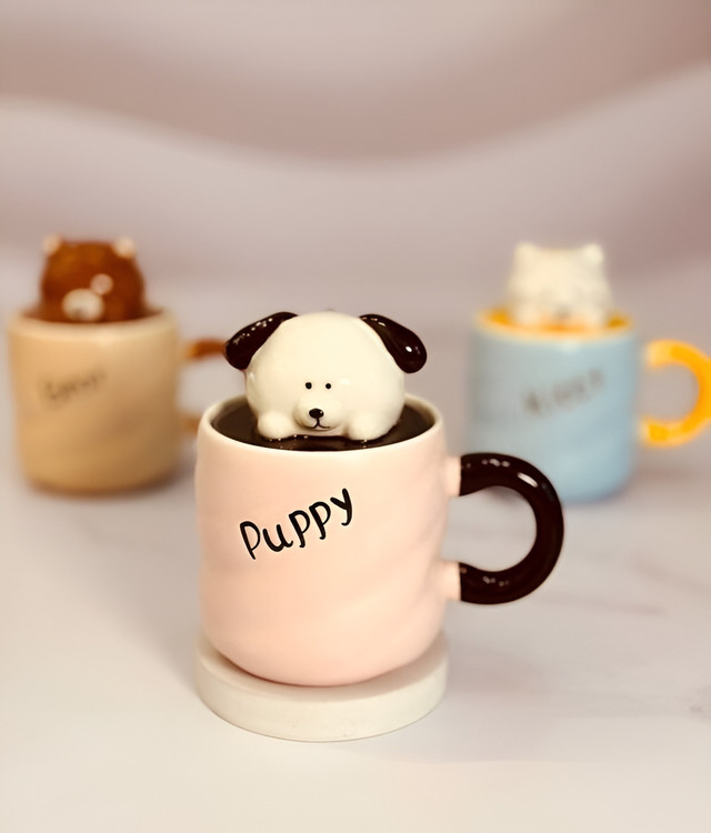 ماگ شیشهای یا سرامیکی با طرح کیتی و پاپی جذاب