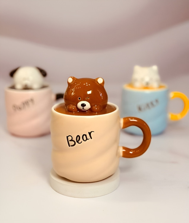 ماگ فانتزی طرح کیتی و پاپی برای نوشیدنیهای گرم