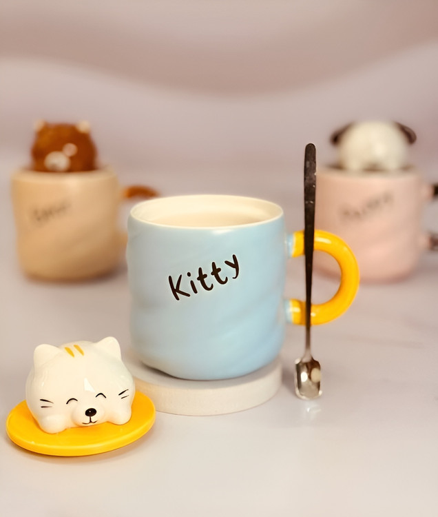 ماگ کادویی کیتی و پاپی با طراحی رنگارنگ و زیبا