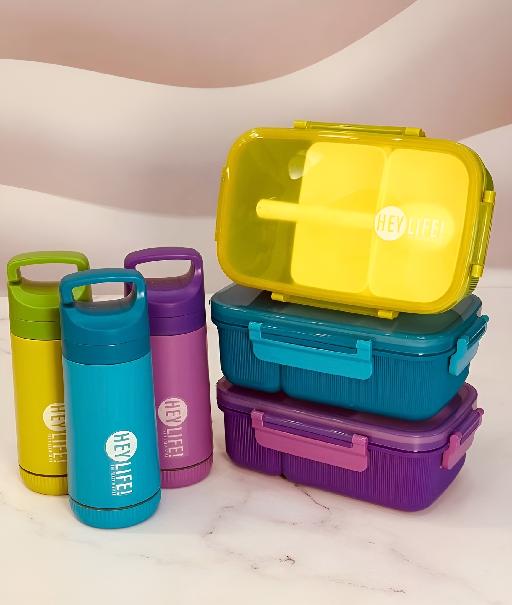 ست غذا و قمقمه مقاوم و قابل حمل مدل های لایف