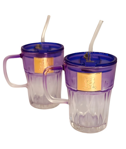 ماگ پیرکس بنفش با طرح خرسی مناسب نوشیدنیهای گرم