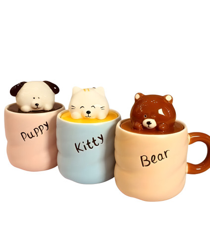 ماگ کادویی فانتزی طرح کیتی و پاپی مناسب هدیه