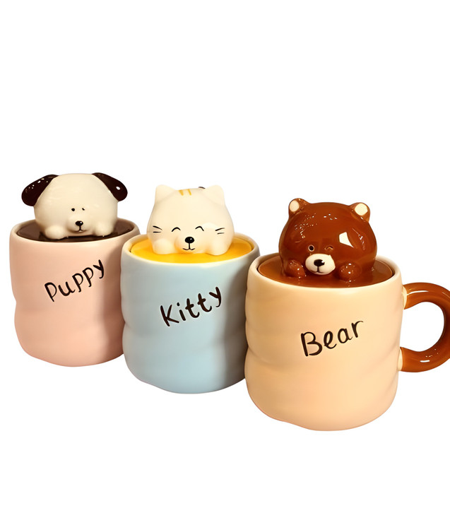 ماگ کادویی فانتزی طرح کیتی و پاپی مناسب هدیه