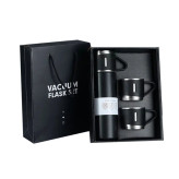 فلاسک 0.5 لیتری مدل VACUUM FLASK همراه با 3 عدد لیوان سفری