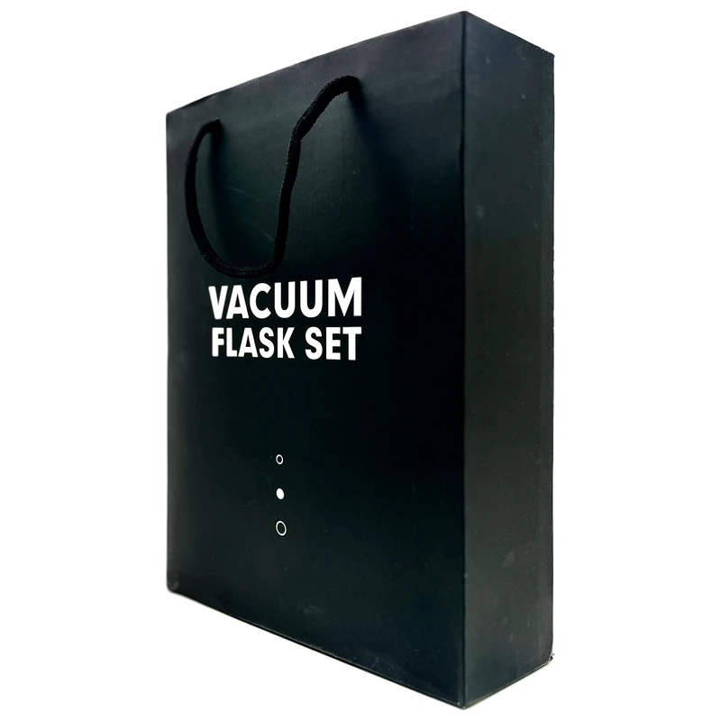 فلاسک خلأی 0.5 لیتر به همراه سه لیوان مخصوص سفر