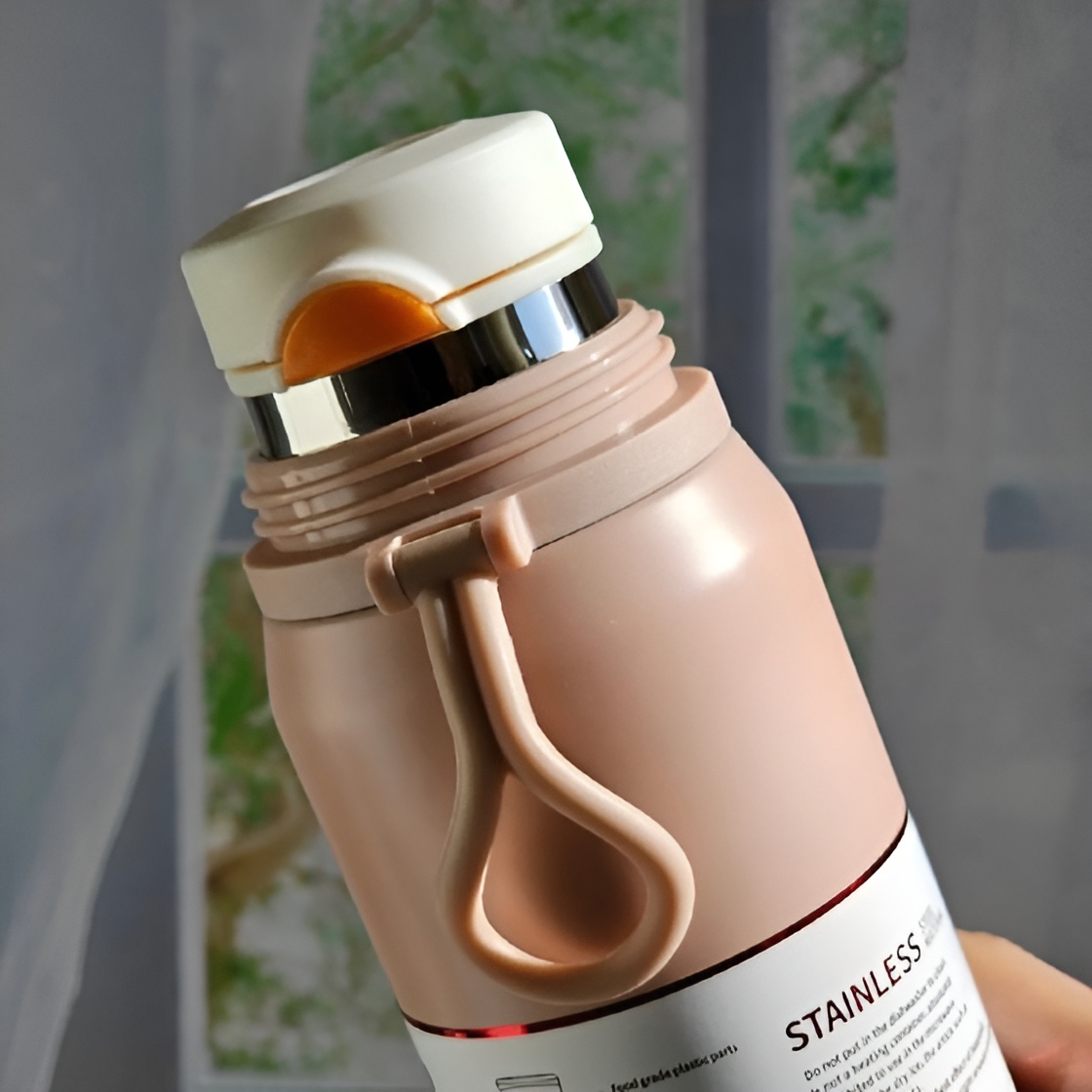 تراول ماگ استیل با درب فلاسکی