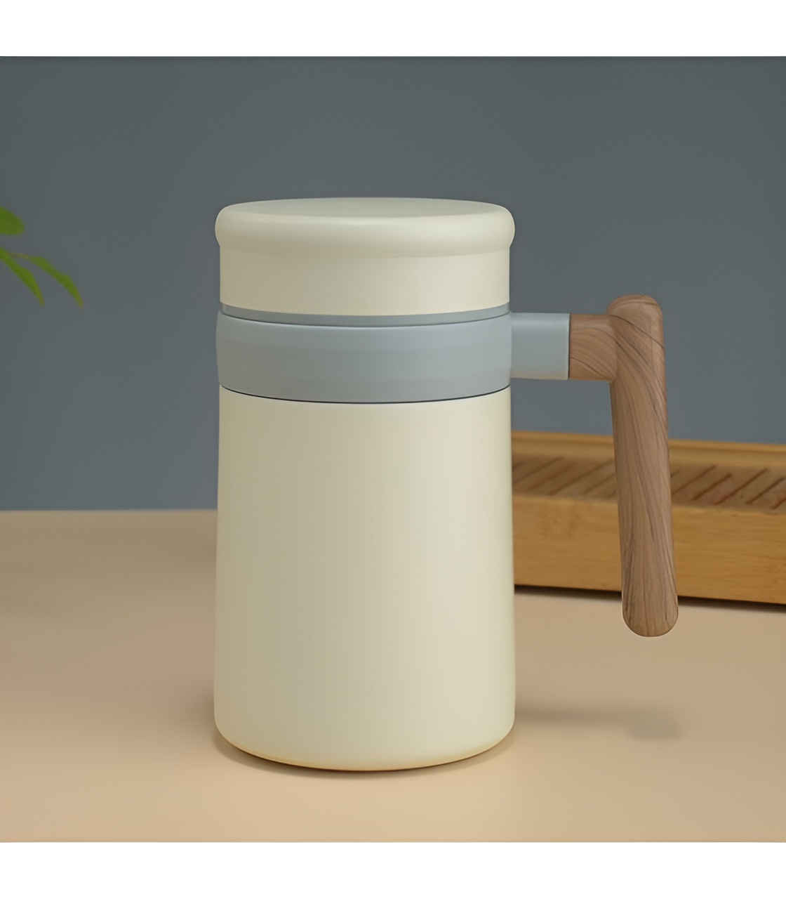 فلاسک DIYI با دسته بامبو برای نوشیدنی گرم