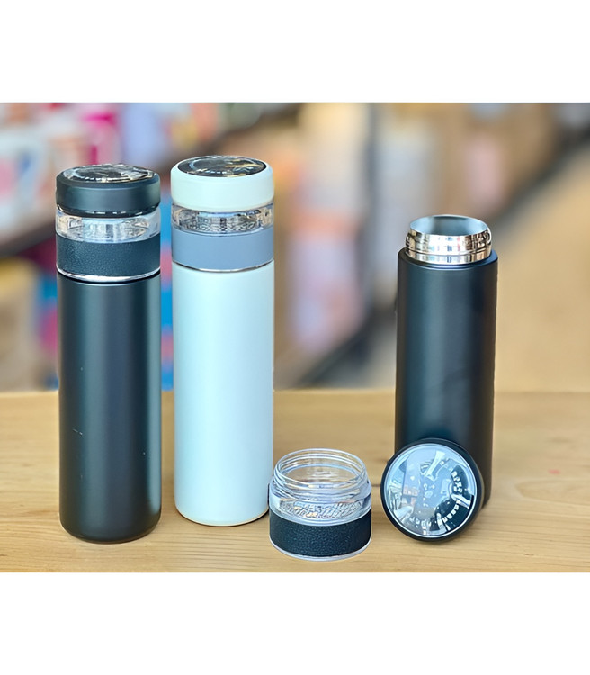 فلاسک دمنوشی درجهدار با درب محکم و عایق حرارتی