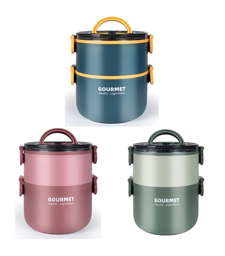 ظرف غذا دوطبقه Gourment با طراحی شیک و کاربردی