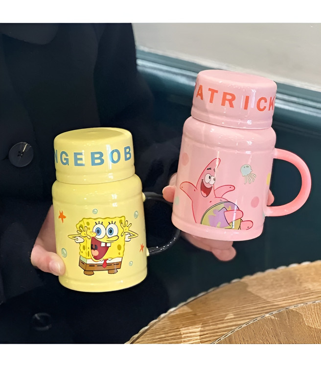 ماگ سرامیکی دربدار باب اسفنجی و پاتریک شیک