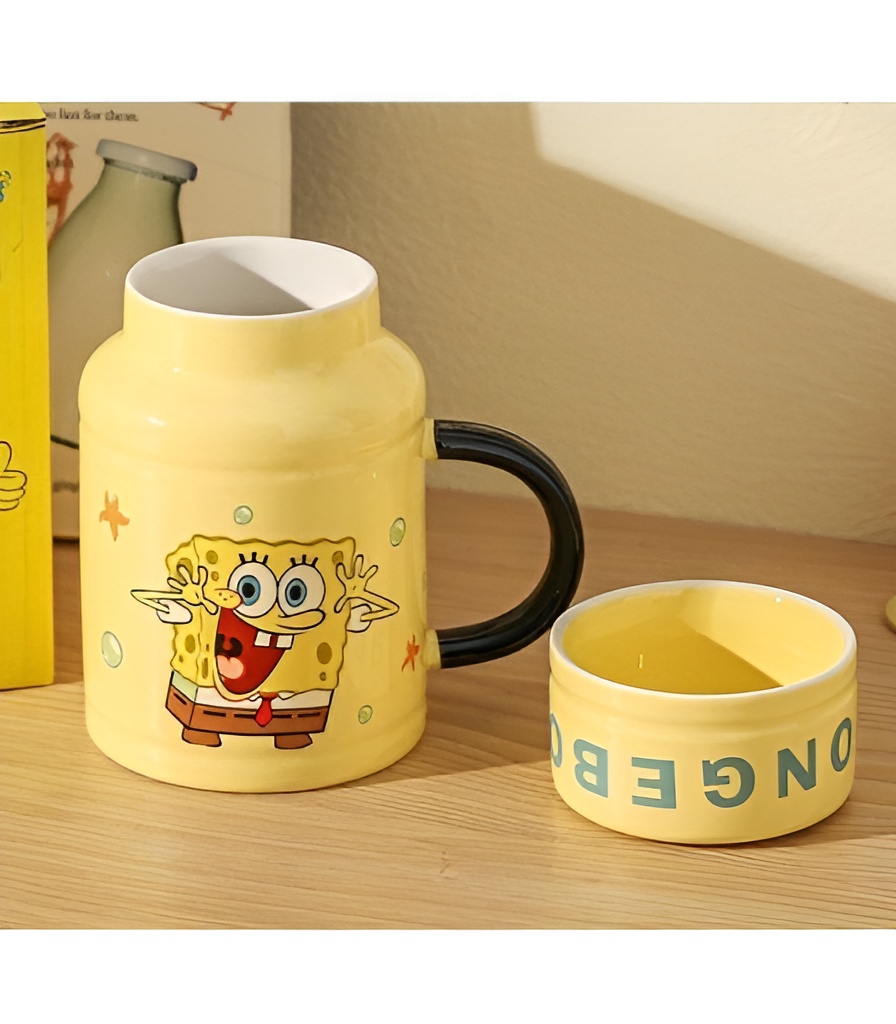 ماگ درب لیوانی طرح باب اسفنجی و پاتریک اورجینال