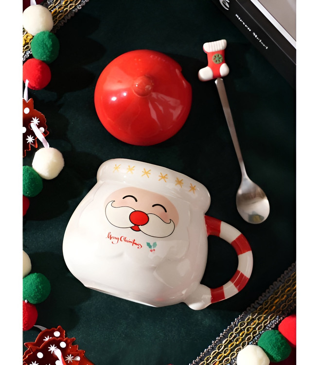 ماگ بابانوئل دسته آبنباتی مناسب استفاده روزمره