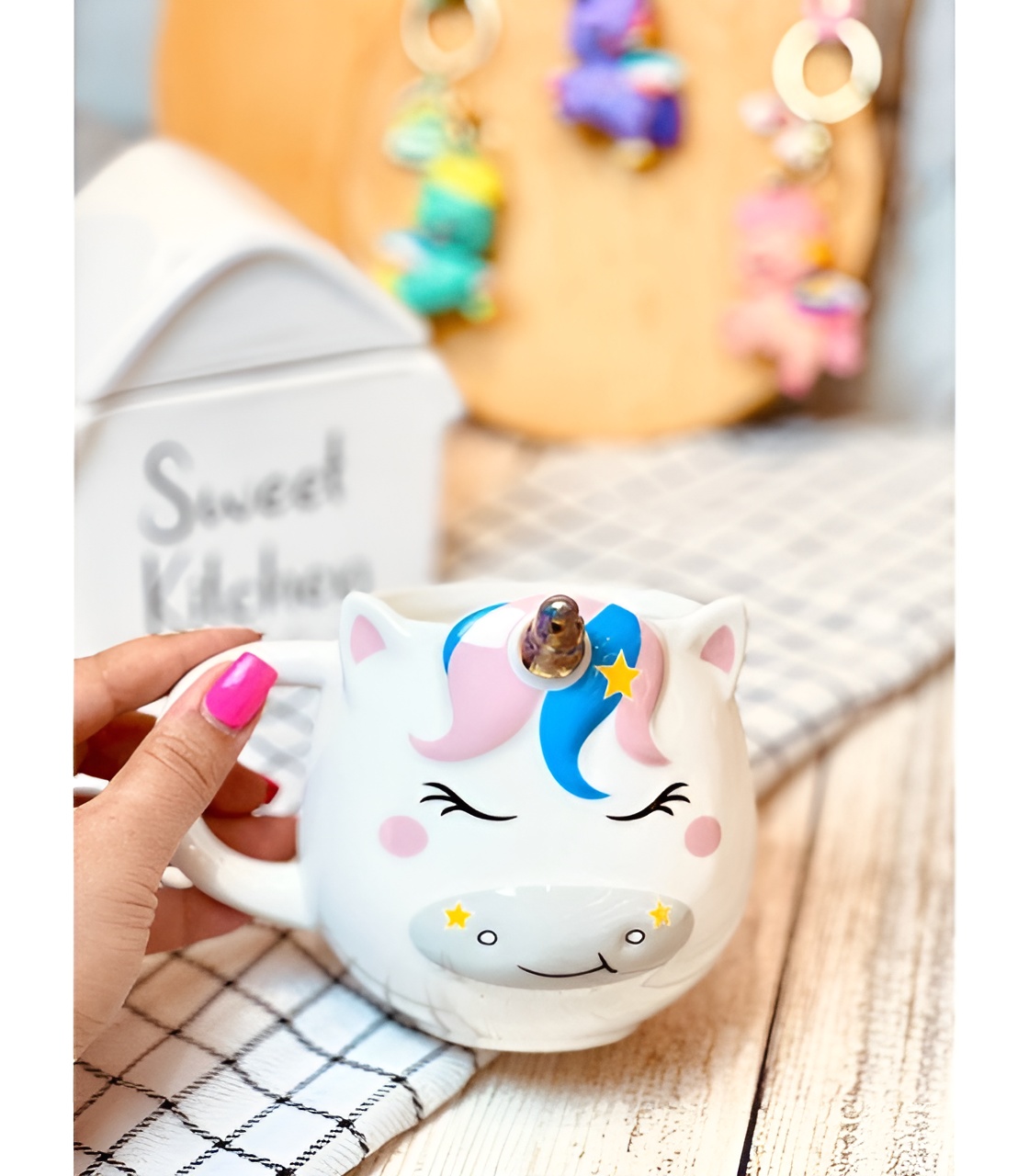 ماگ سرامیکی فانتزی یونی‌کورن شاخ‌دار