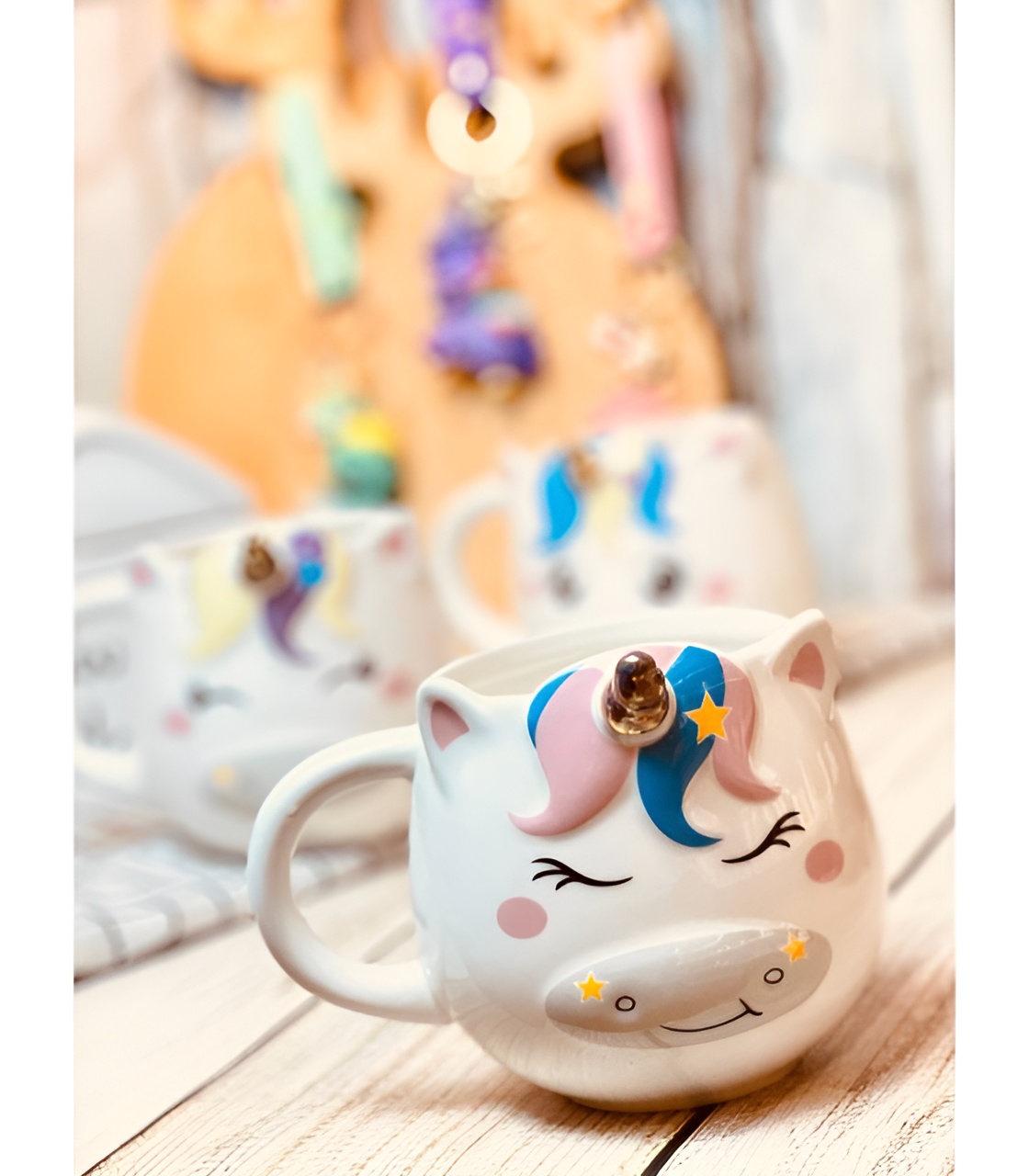 ماگ یونی‌کورن شاخ‌دار برای کودکان و نوجوانان