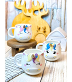 ماگ یونیکورن سرامیکی شاخدار برای قهوه و چای