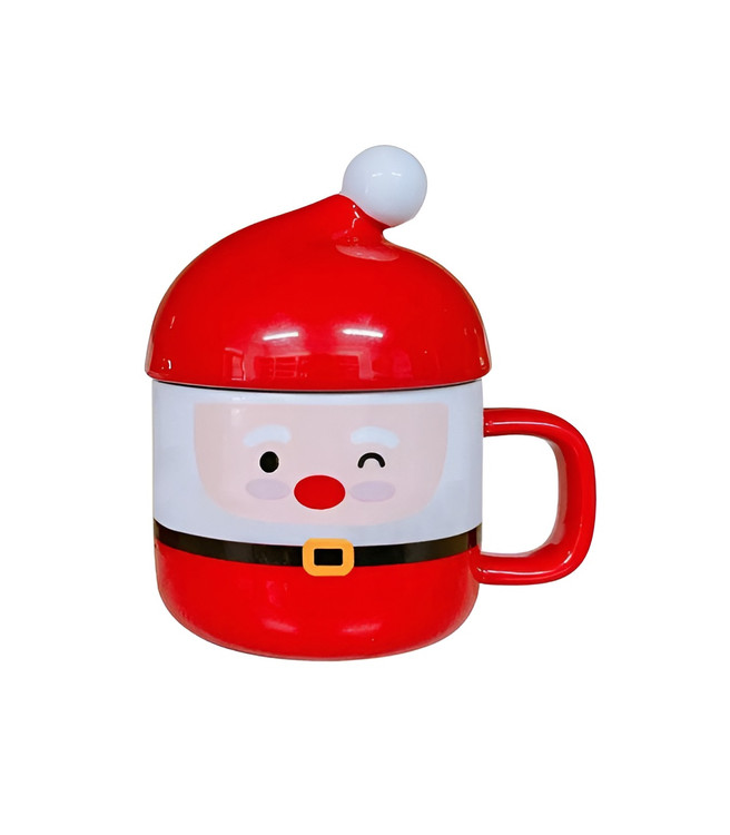 ماگ طرح بابانوئل سرامیکی با کلاه بوقی