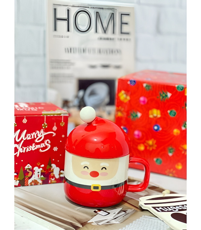 ماگ فانتزی بابانوئل با کلاه بوقی قرمز