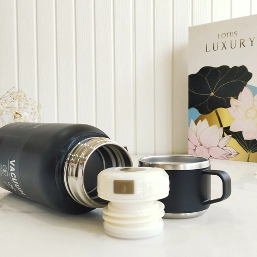 فلاسک استیل لیوان‌دار جی کا برای قهوه و چای