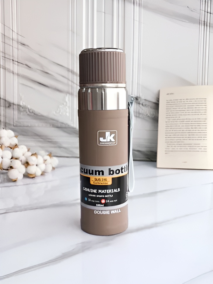 فلاسک استیل بند چرمی مقاوم ۱ لیتری