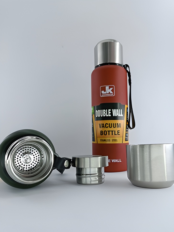 فلاسک جی کا دسته‌دار با درب پیچی و عایق حرارتی