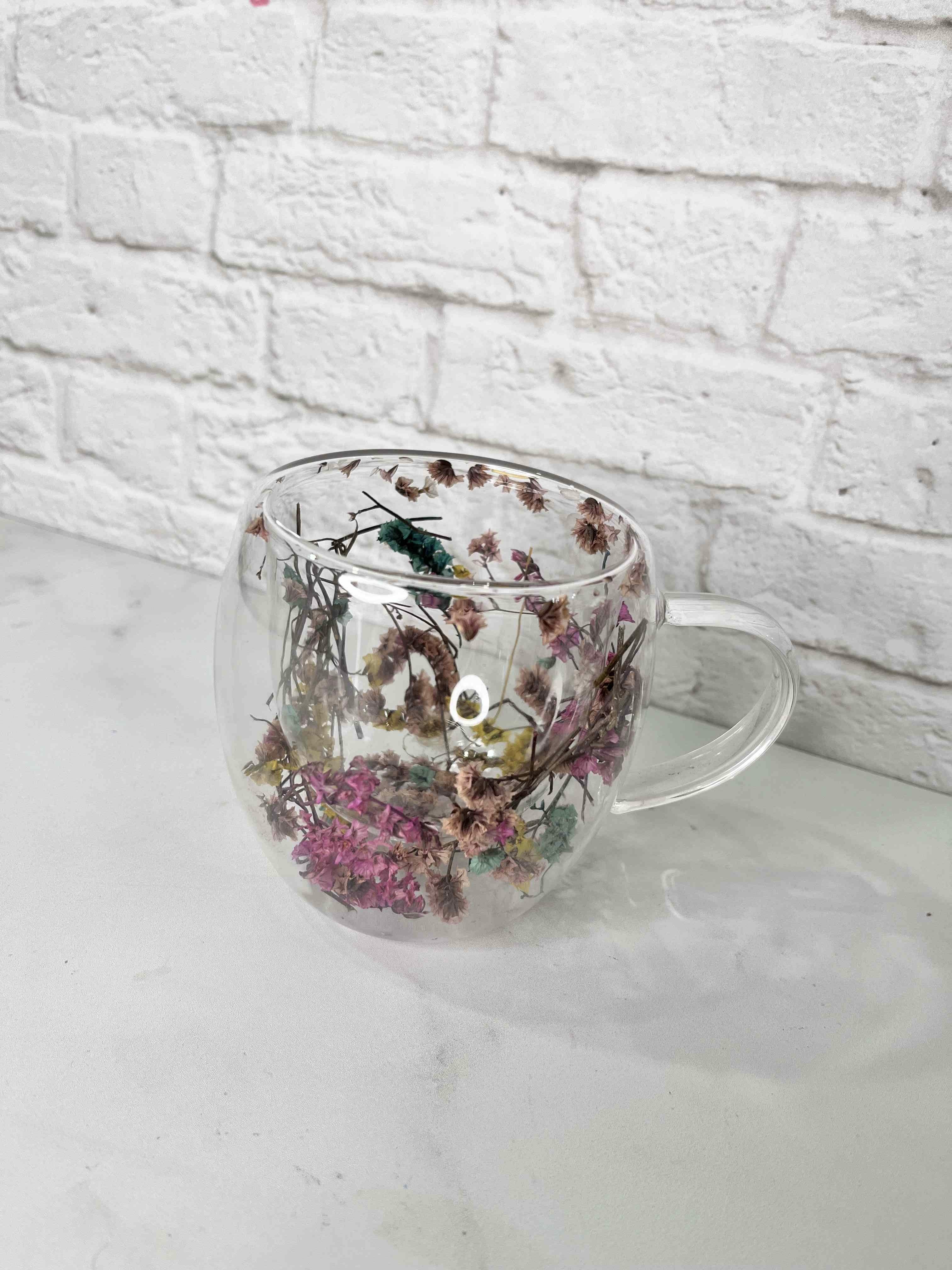 ماگ پیرکس گلدار کوچک برای قهوه و اسپرسو