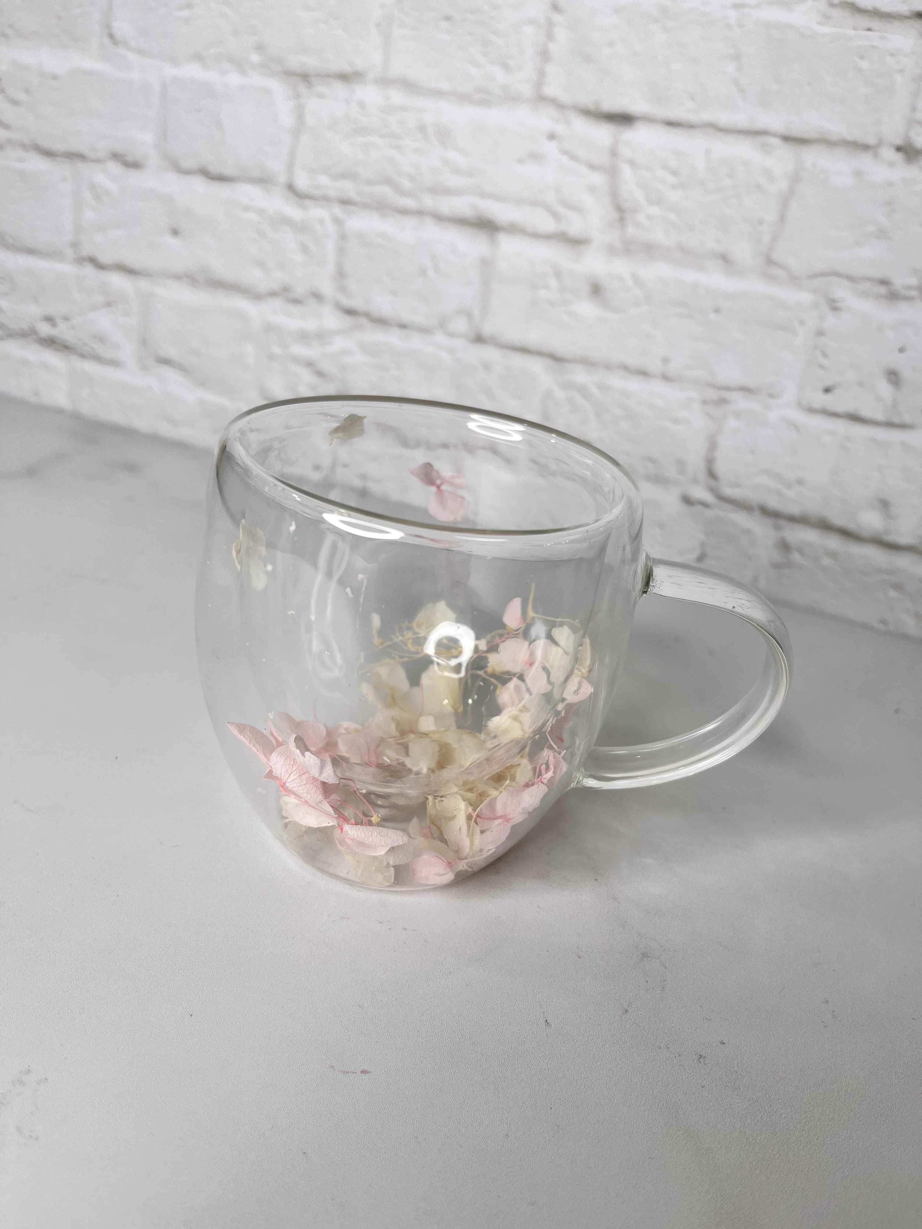 لیوان ماگ پیرکس دوجداره گلدار اورجینال