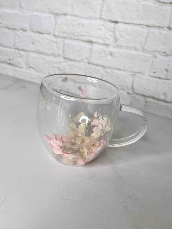 لیوان ماگ پیرکس دوجداره گلدار اورجینال