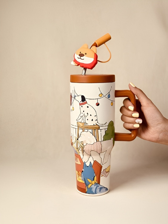 تراول ماگ DILLER طرح سگ برای محل کار و سفر