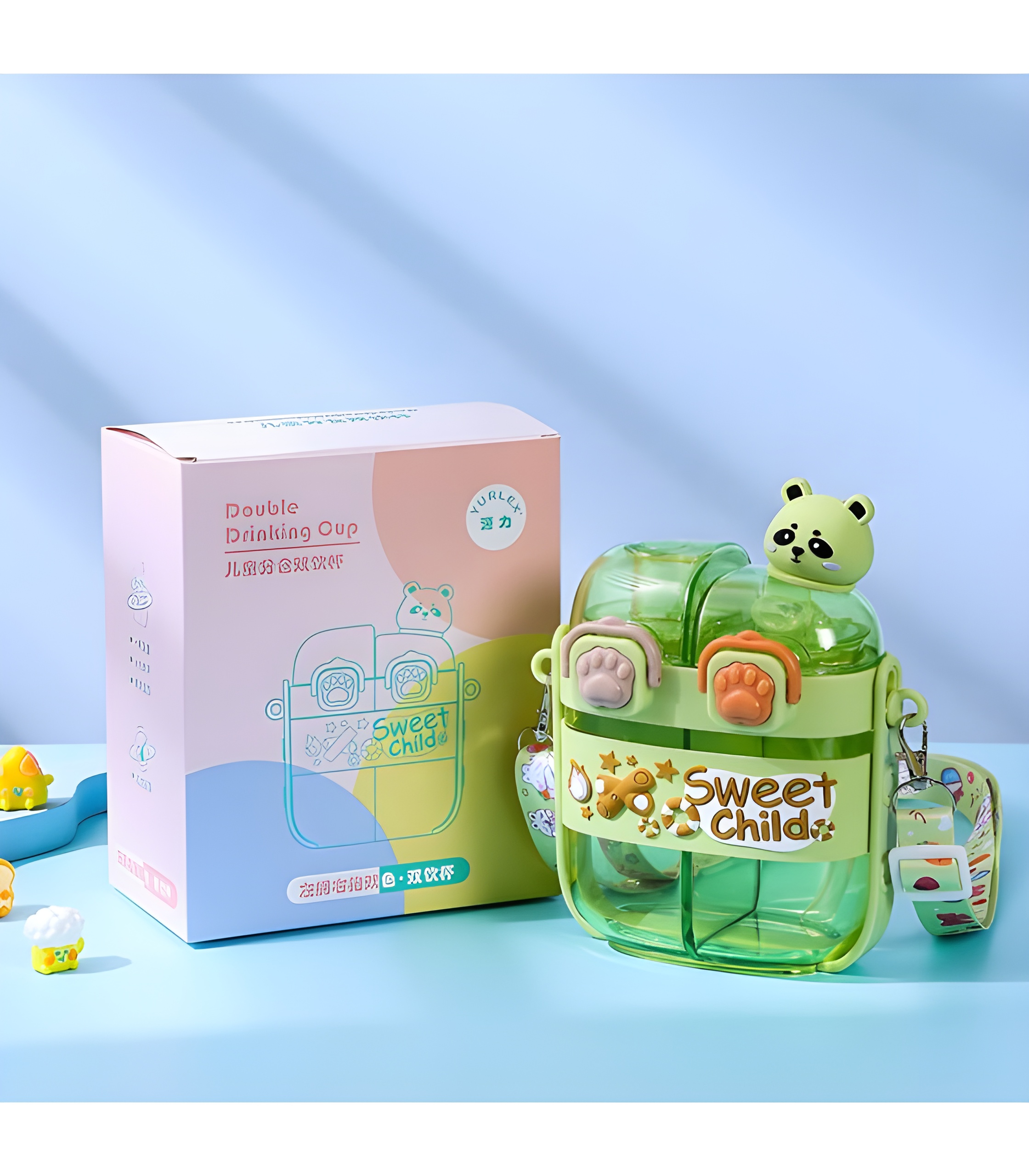 قمقمه دو مخزنه با درب ضد نشت پاندا