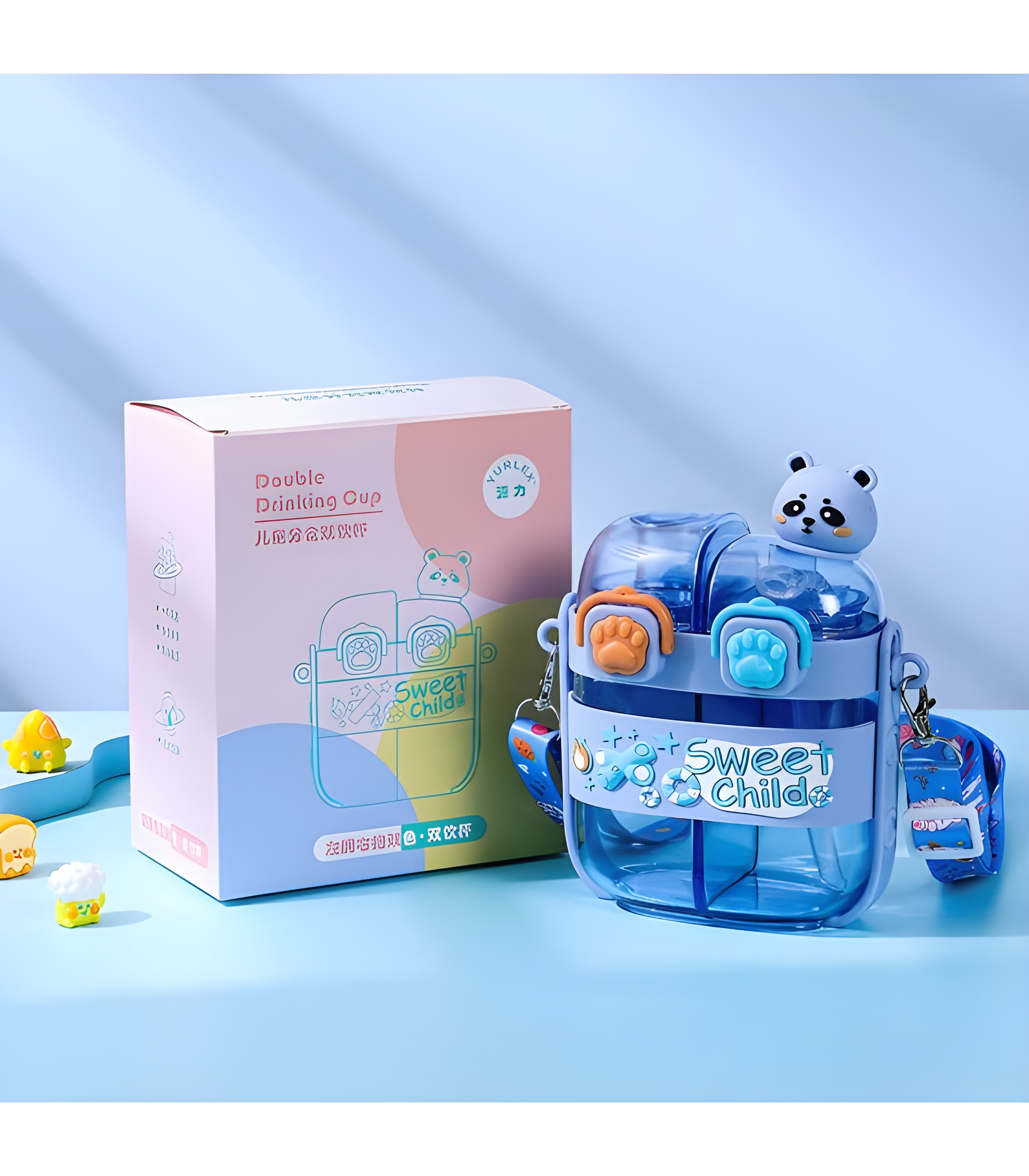 قمقمه فانتزی پاندا برای مدرسه و ورزش