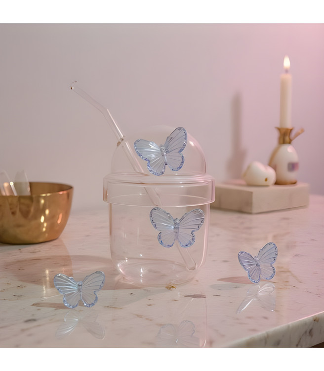 ماگ پیرکس فانتزی برای نوشیدنی سرد