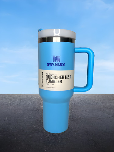 تامبلر تراول ماگ استنلی دستهدار آبی روشن، ظرفیت ۴۰ اونس (۱۱۸۰ سیسی)
