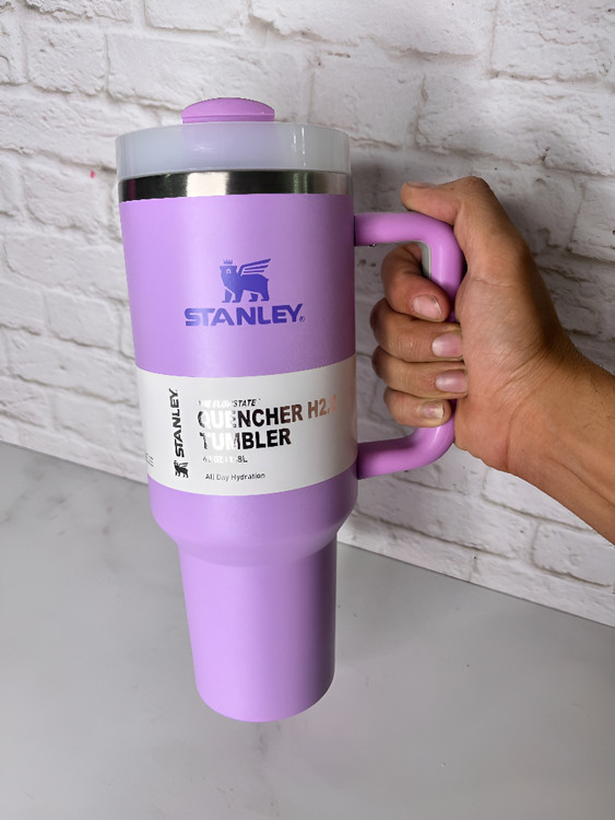 ماگ استنلی بنفش برای نوشیدنیهای گرم و سرد با طراحی شیک