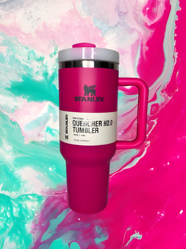 تامبلر تراول ماگ استنلی دستهدار سرخابی، ظرفیت ۴۰ اونس (۱۱۸۰ سیسی)