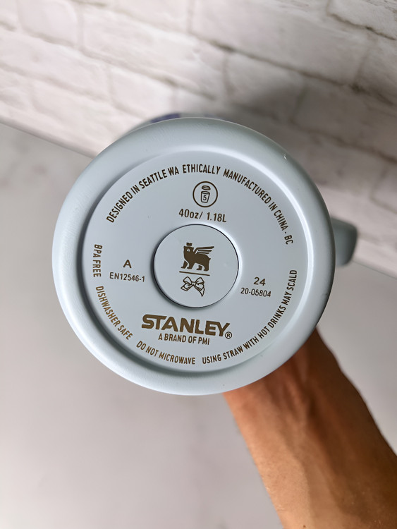 ماگ استنلی با طرح گل و درب محکم