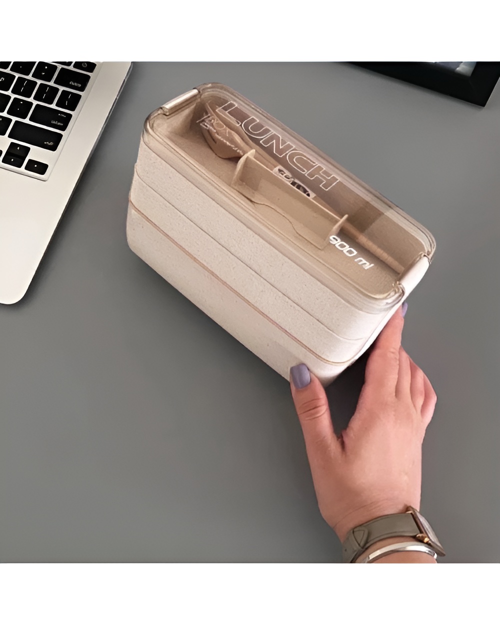 ظرف غذا سه طبقه قفلی با ظرفیت 900 میل