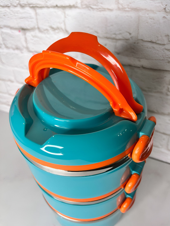 ظرف غذا استیل رنگی مناسب محل کار و مدرسه