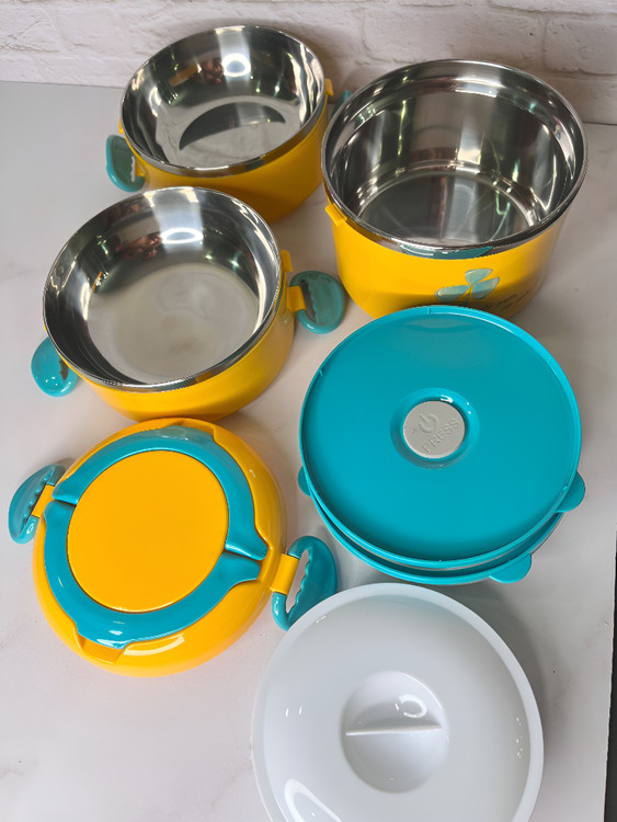 ظرف ناهار استیل رنگی برای غذای گرم و سرد