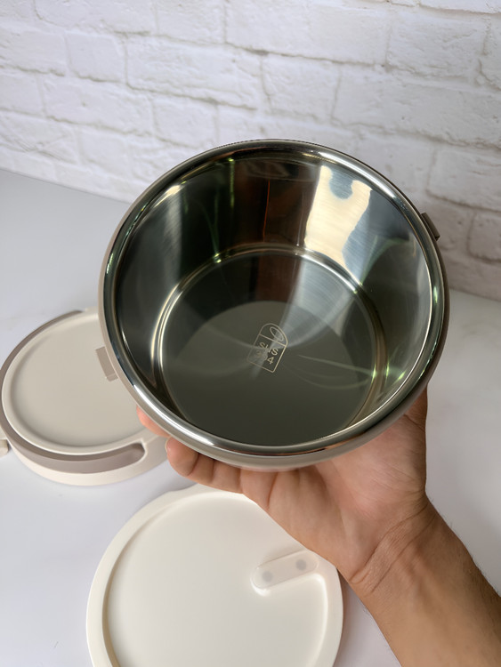 ظرف ناهار تکطبقه استیل برای غذای گرم و سرد