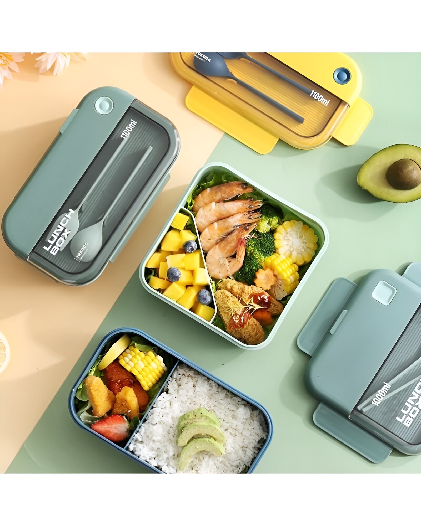 ظرف غذا یاکادا با بدنه مقاوم و ضد ضربه