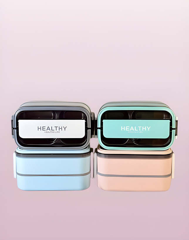 لانچ باکس ۱۴۰۰ میل داخل استیل دو طبقه HEALTHY