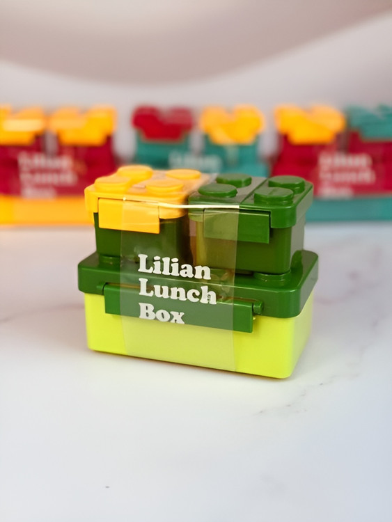 لانچ باکس طرح لگو با سه محفظه جدا