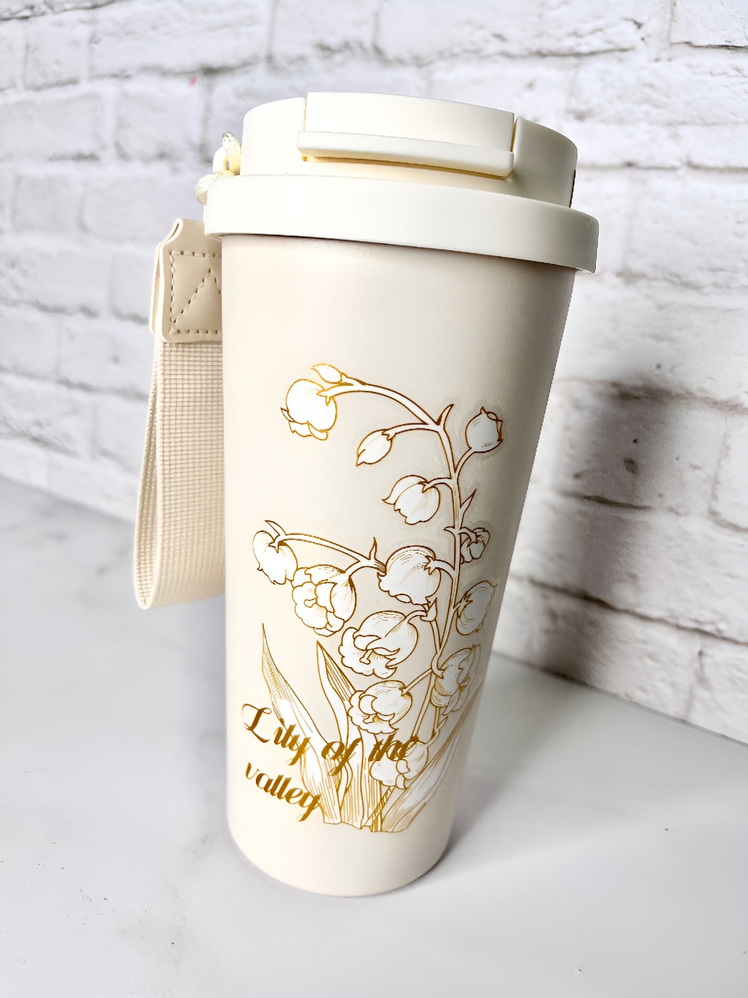 ماگ حرارتی استیل دوحالته مدل Lily of the Valley