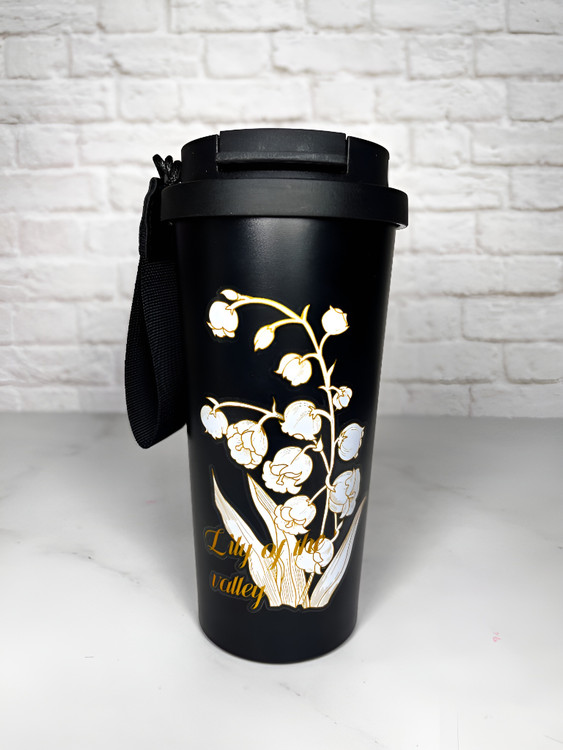تراول ماگ استیل Lily of the Valley با طراحی لوکس