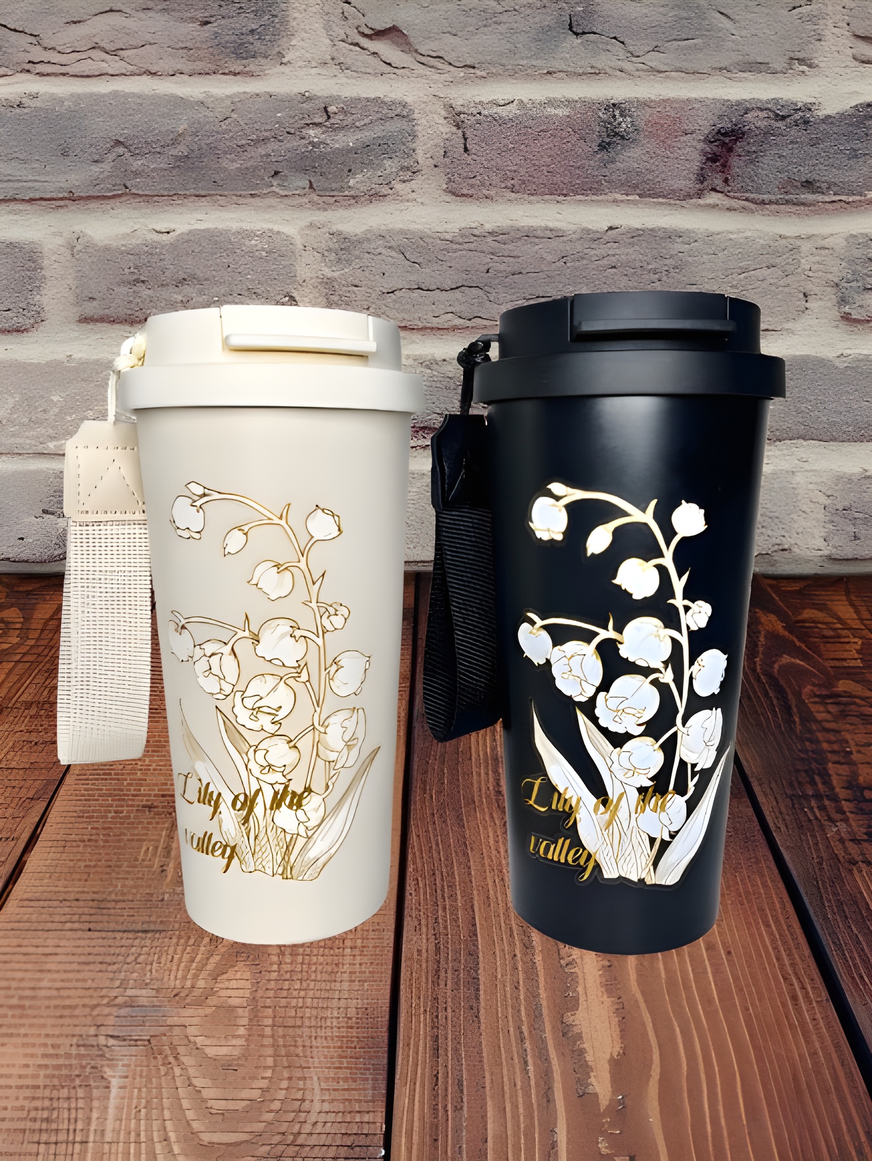 تراول ماگ دوحالته مدل Lily of the Valley