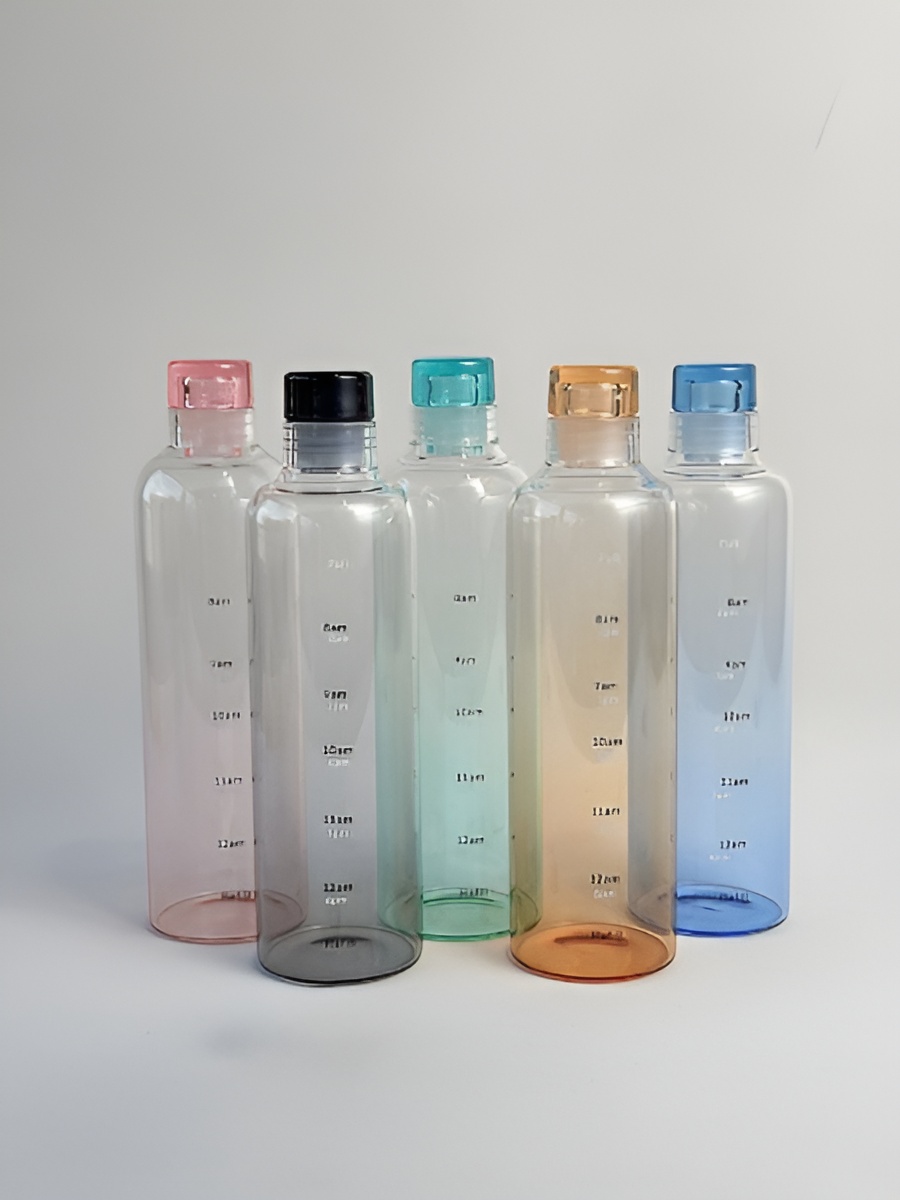 بطری پیرکس باکیفیت ضد نشت با درب رنگی