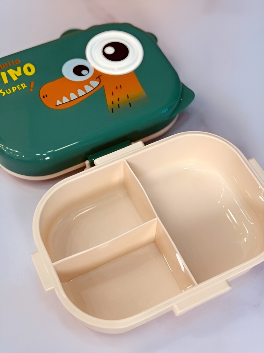 ظرف غذا فانتزی مستطیل شکل با طرح دایناسور